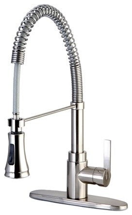 Gourmetier Single-Handle Pre-Rinse Kitchen Faucet, Brushed Nickel