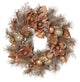 24" Frosted Wreath, Ornaments