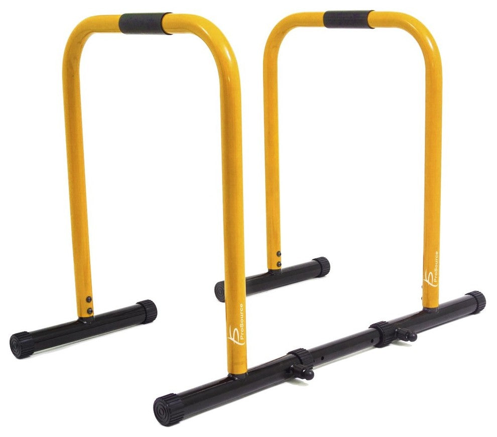 Dip Stand Station, Heavy Duty Ultimate Body Press Bar, Yellow
