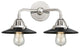 Innovations 288-2W-PC-M6-BK Railroad 2 Light Bath Vanity Light, Polished Chrome