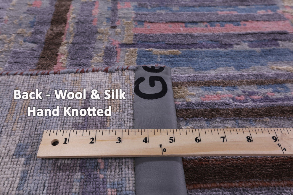Wool & Silk Abstract Handmade Rug 12' 1" X 15' 2" - Q14859