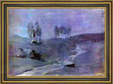 Isaac Ilich Levitan Shadows Moonlit Night Framed Canvas Print, 16"x24"
