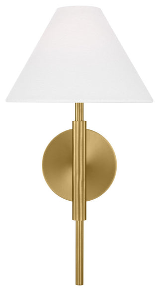 Porteau 1-Light Indoor Bath Vanity Wall Sconce, Satin Brass Gold