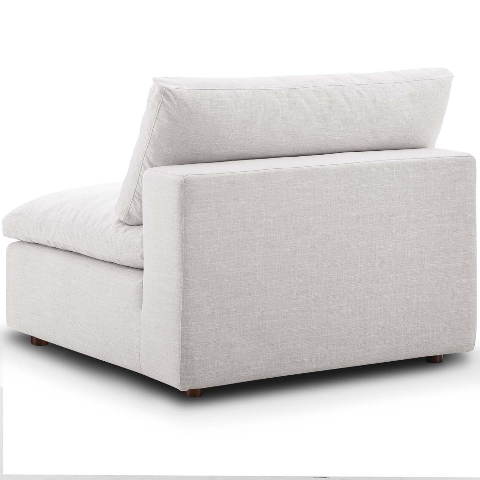Commix Down Filled Overstuffed Armless Chair Beige