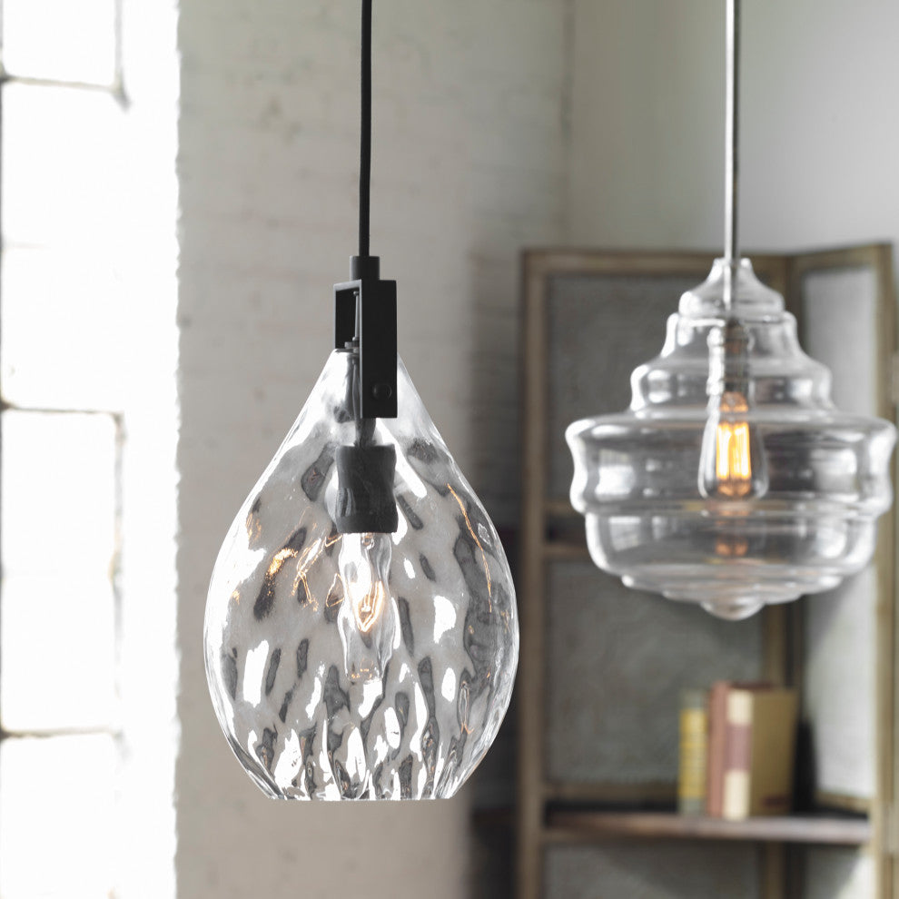 Uttermost Campester 1-Light Watered Glass Mini Pendant