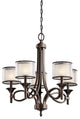 Kichler Lacey 5 Light Chandelier in Mission Bronze