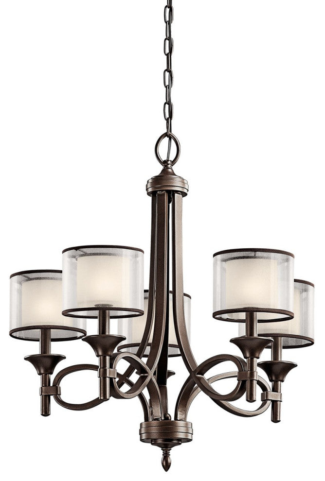 Kichler Lacey 5 Light Chandelier in Mission Bronze