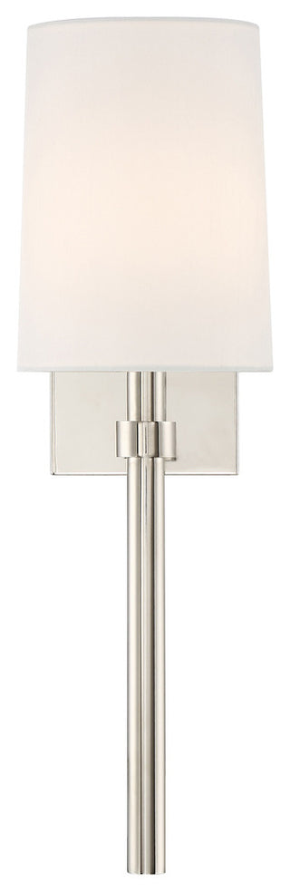 Bromley 1-Light Wall Mount, Polished Nickel