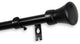 Reagan 5/8" Curtain Rod Black, 18-28"