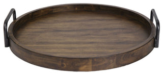 Uttermost 18749 Reine 4 Inch x 24 Inch Round Wood Decorative Tray - Acacia Wood