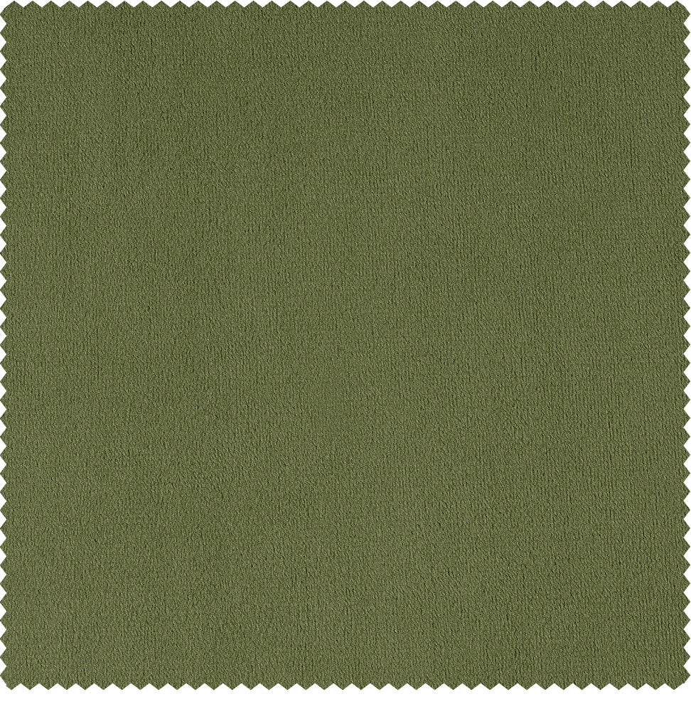 Signature Blackout Velvet Curtain Single Panel, Basque Green, 50"x108"