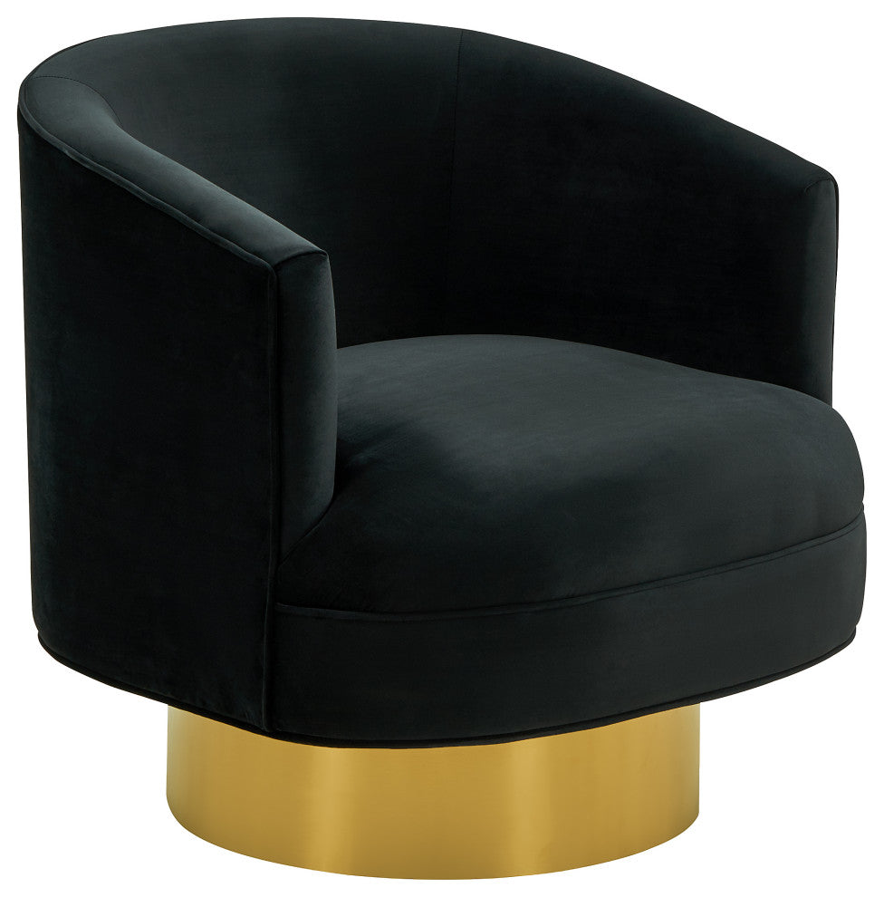 Divani Casa Basalt Modern Black Fabric Accent Chair