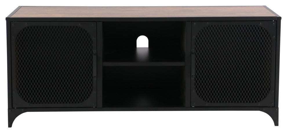 Rustic Mesh Door TV Cabinet 41x14x17