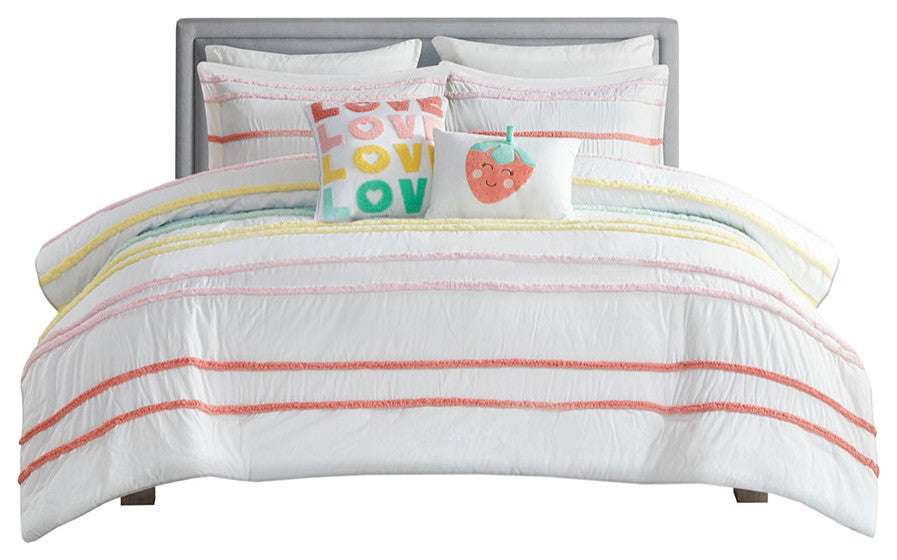 Kids Haisley Strawberry Love Comforter/Duvet Cover Set, Twin, Comforter
