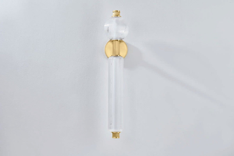 Corbett Lighting 452-02 Atom 28" Tall 2700K LED Wall Sconce - Vintage Brass