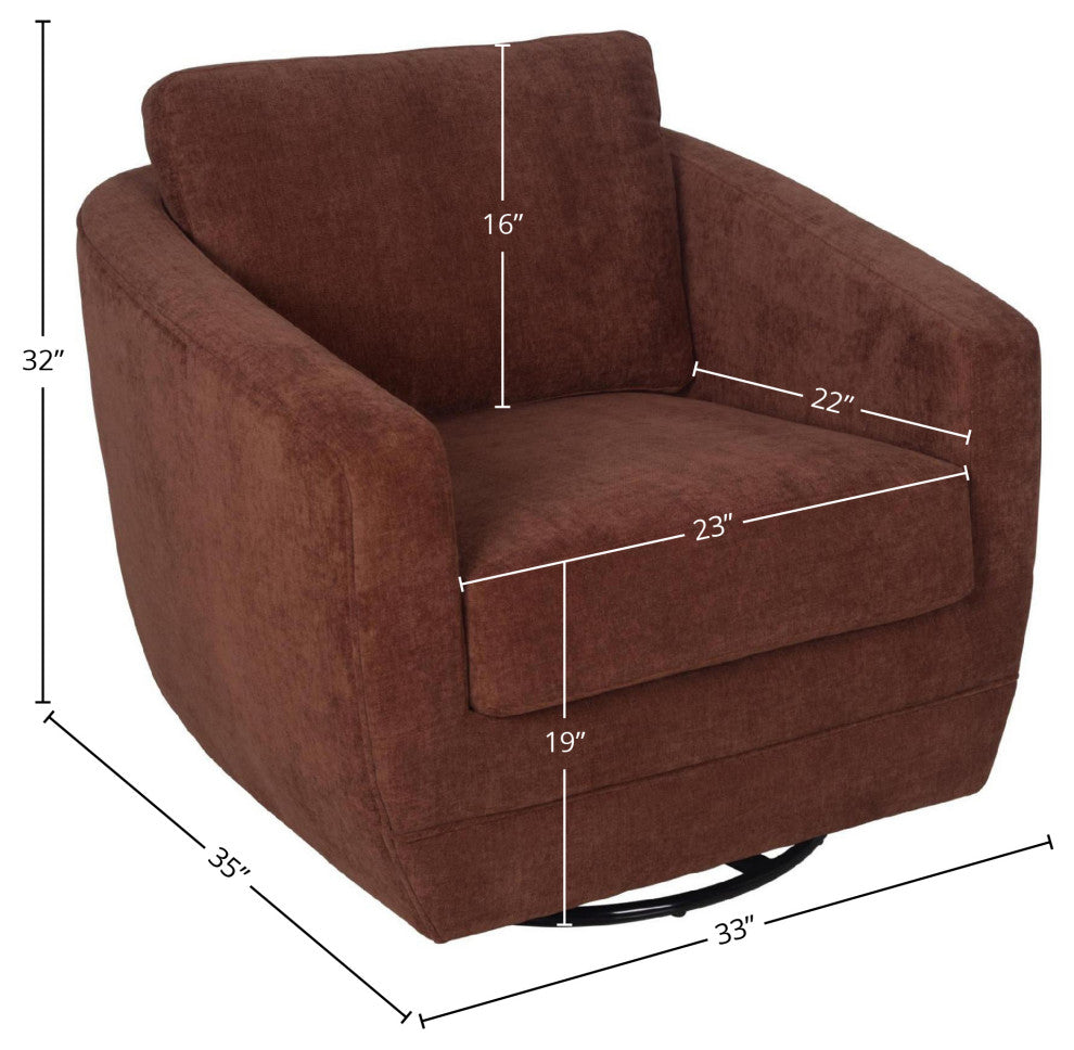 Baltimo Swivel Glider, Deep Rust