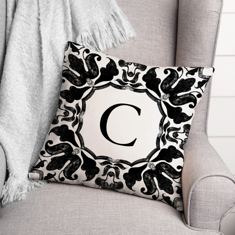 C Monogram 18x18 Indoor / Outdoor Pillow