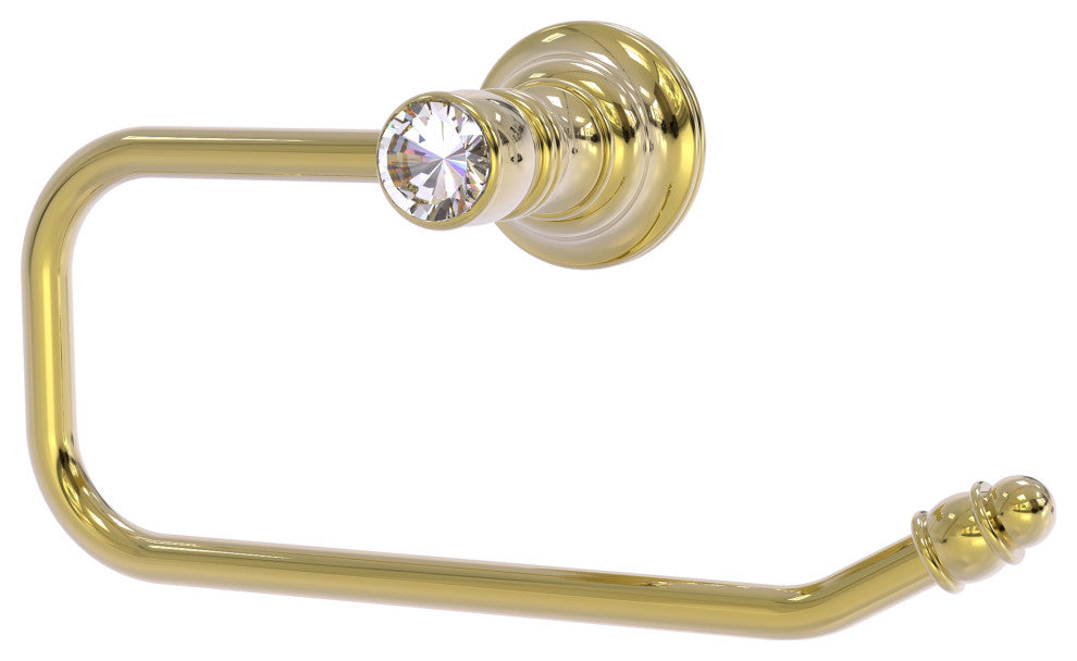 Carolina Crystal Euro Style Toilet Tissue Holder, Unlacquered Brass