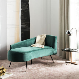 Safavieh Evangeline Parisian Settee, Emerald/Black
