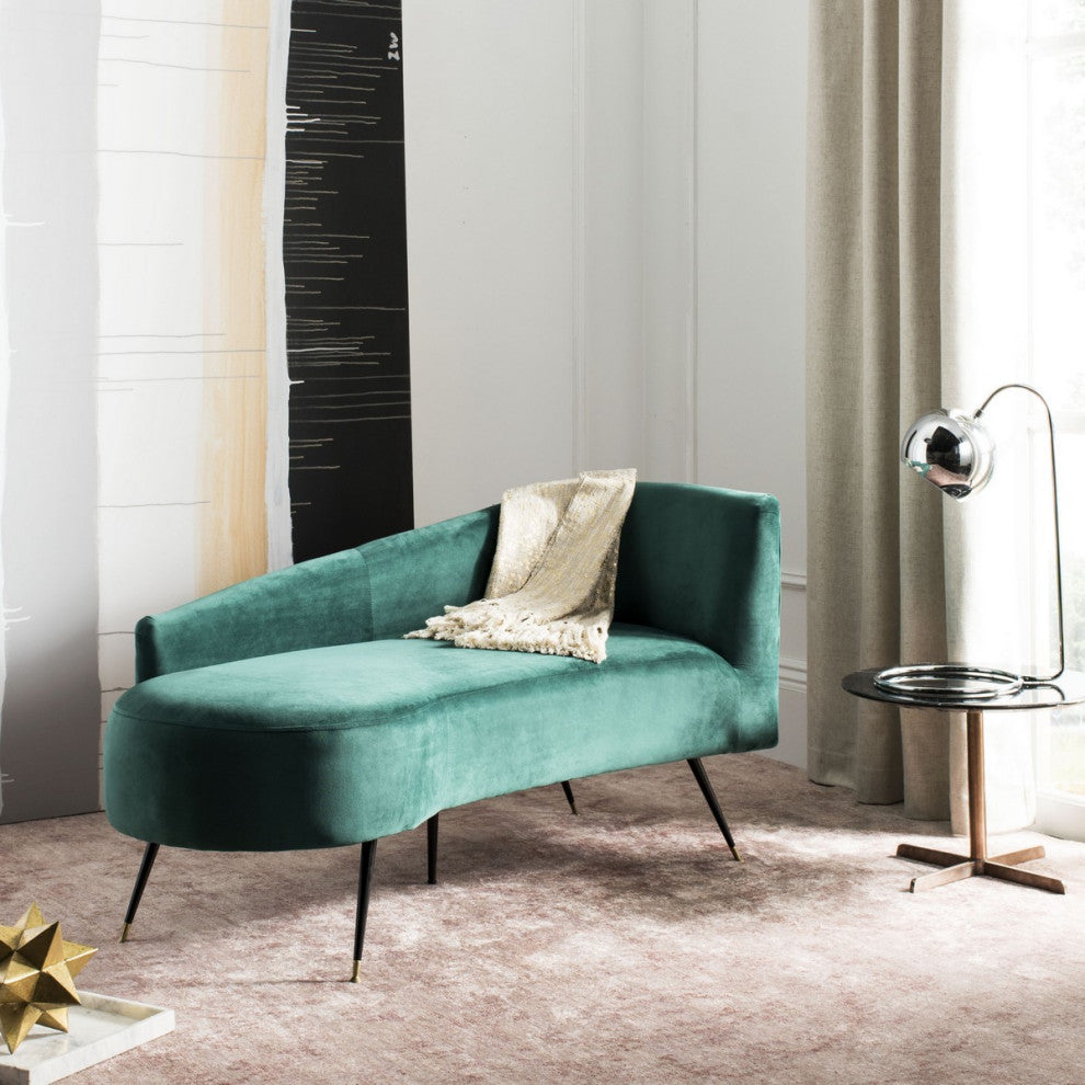 Safavieh Evangeline Parisian Settee, Emerald/Black
