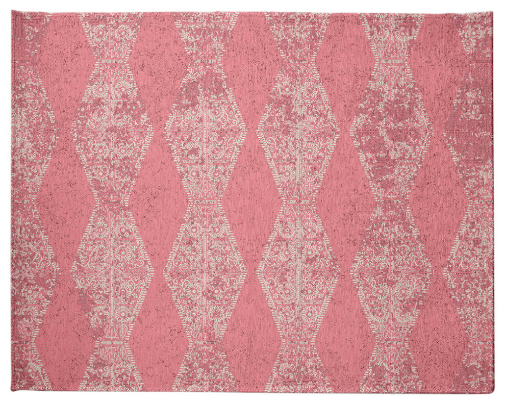 Pyramid Stripe Chenille Rug, Pink, 8'x10'