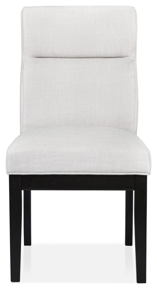 Furniture of America Andy Fabric Padded Dining Side Chair in Beige (Set of 2)