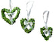 Boxwood Wreath Set Hearts With Ribbon