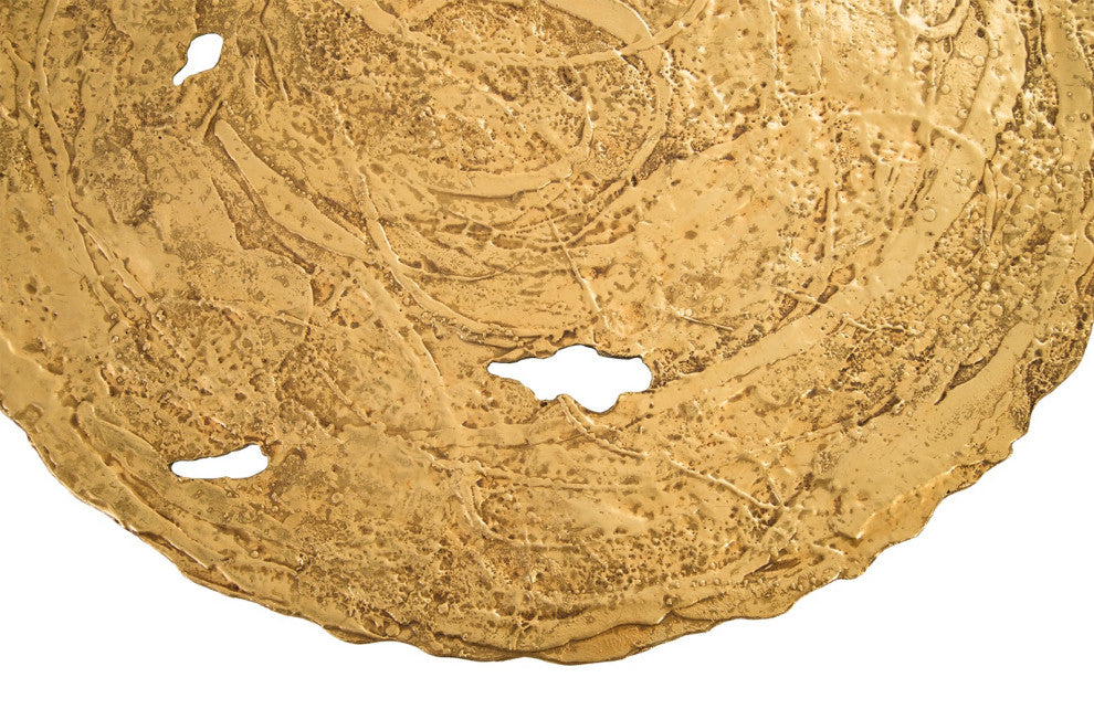 Molten Disc Wall Art, Gold Leaf, Large
