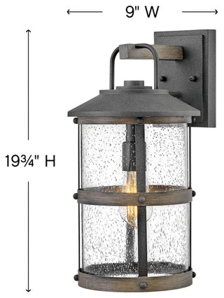 Lakehouse 1-Light Outdoor Wall Mount, Aged Zinc
