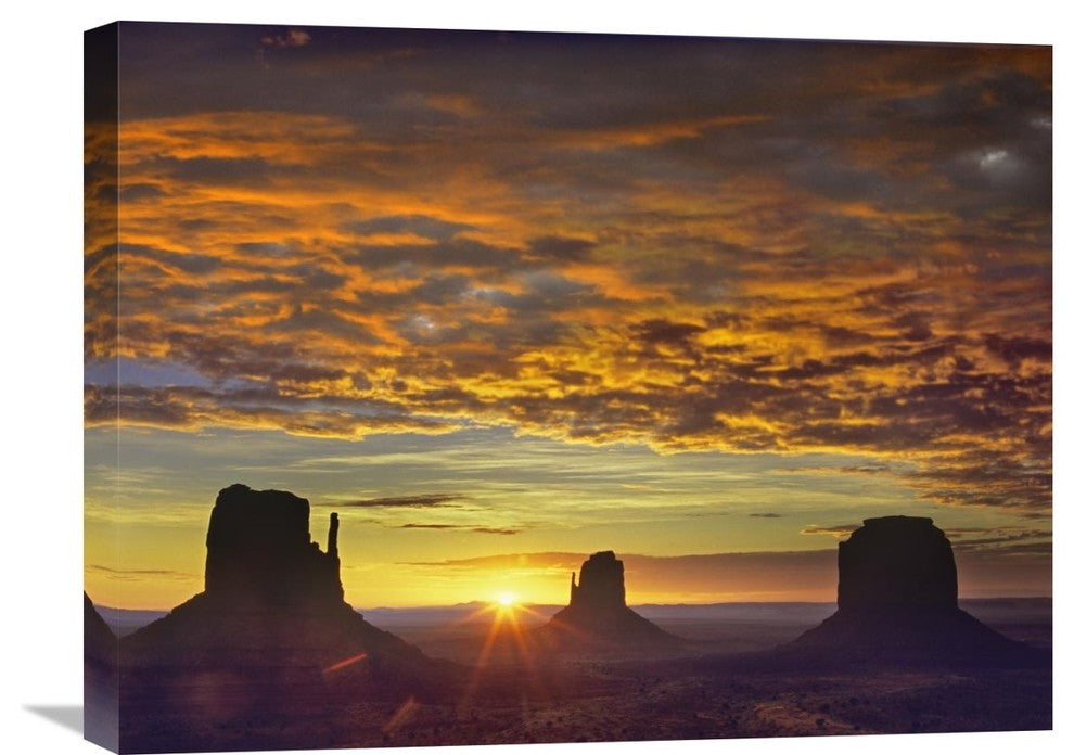 "The Mittens And Merrick Butte At Sunrise, Monument Valley, Arizona" Artwork