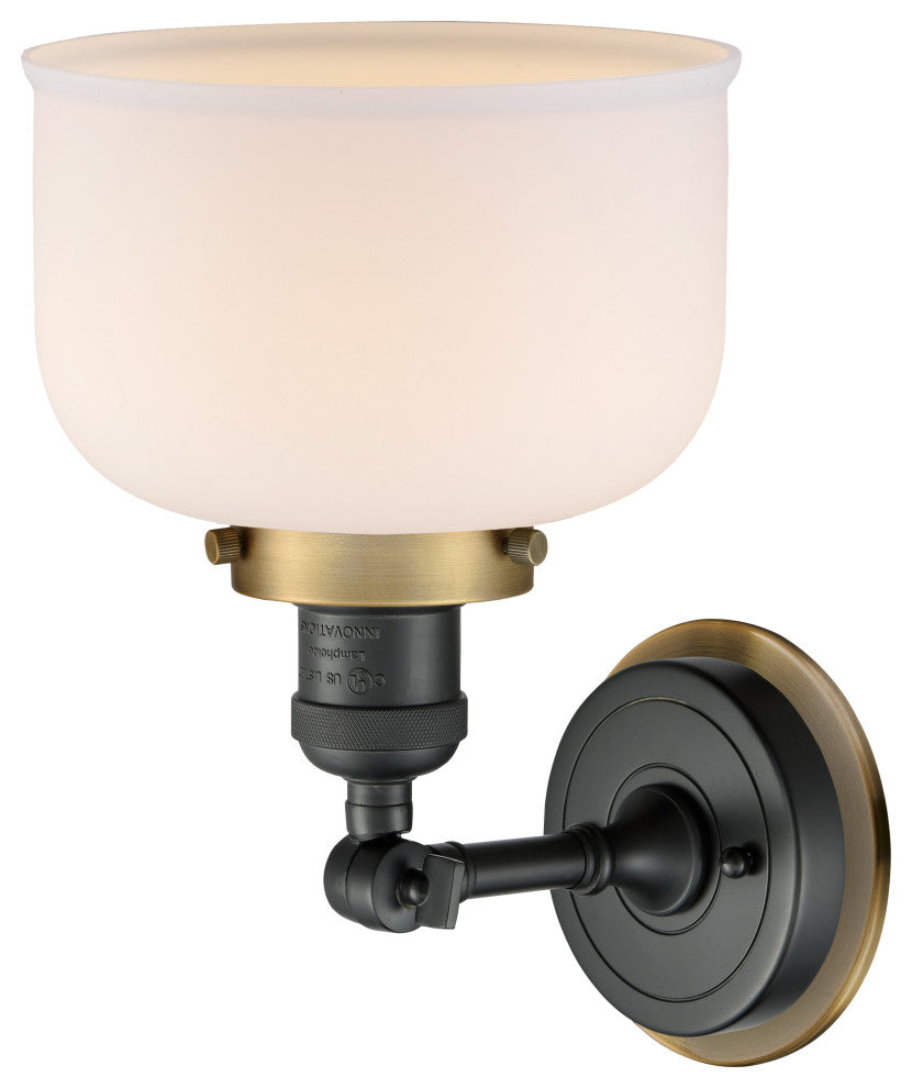 INNOVATIONS LIGHTING 203BK-BPBB-HRBB-G71 Large Bell 1 Light Mixed Metals Sconce