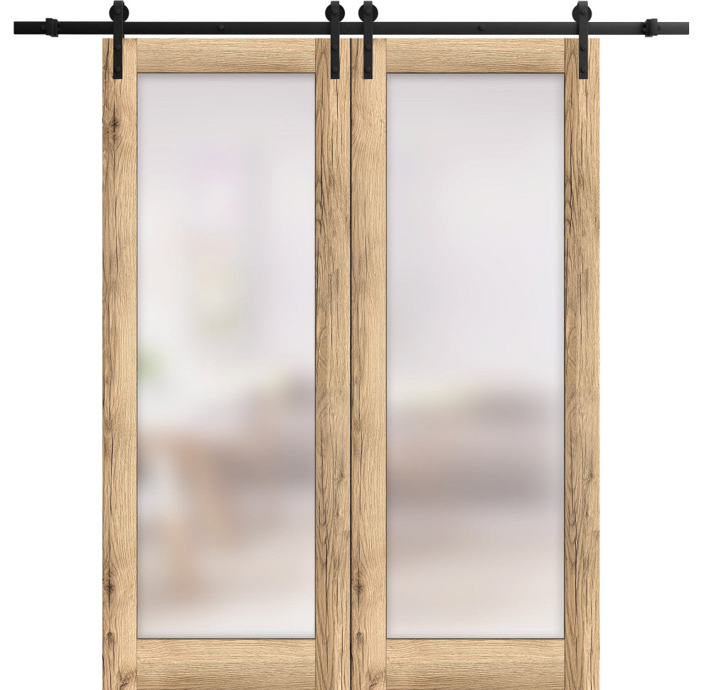 Double Barn Door 48 x 80 | Planum 2102 Oak | 13FT