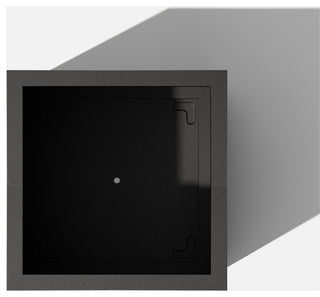 Metallic Series Cube Planter, Black, Large