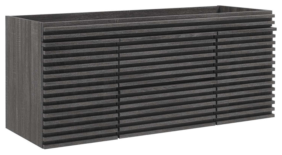 Render 48" Wall-Mount Bathroom Vanity Cabinet, Charcoal