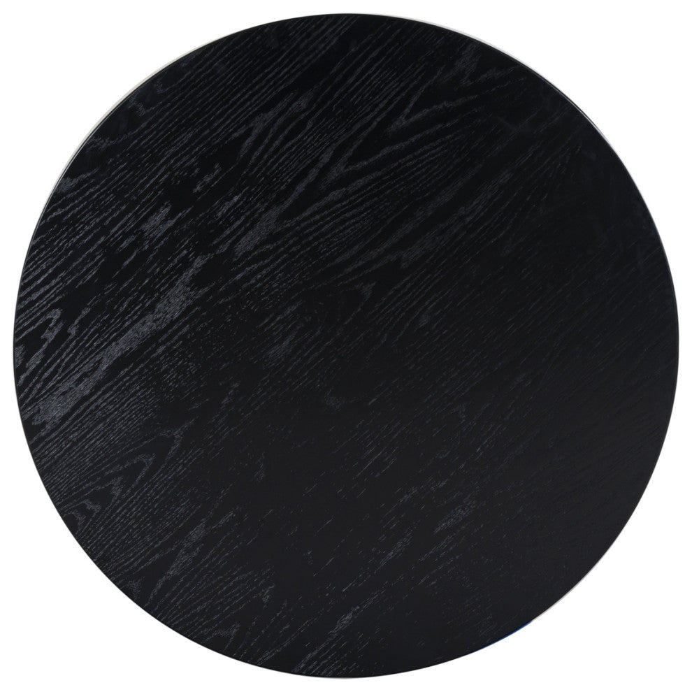 Safavieh Couture Olivetta Round Wood Dining Table, Black