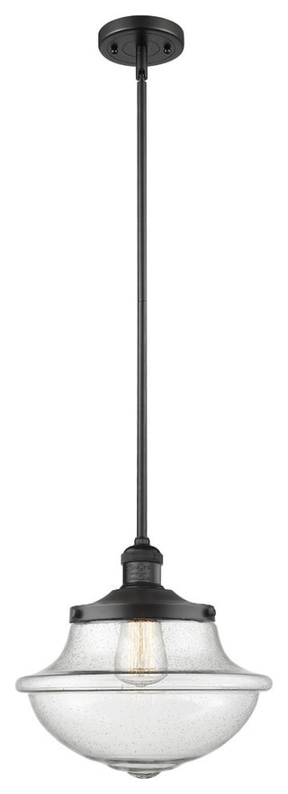 Large Oxford 1-Light Mini Pendant, Matte Black, Seedy