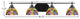 Odyssey 4 Light Bath Bar In Matte Black Finish With 7" Lynx Art Glass