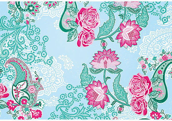 Paisley Rose Mural 8-739 by Komar