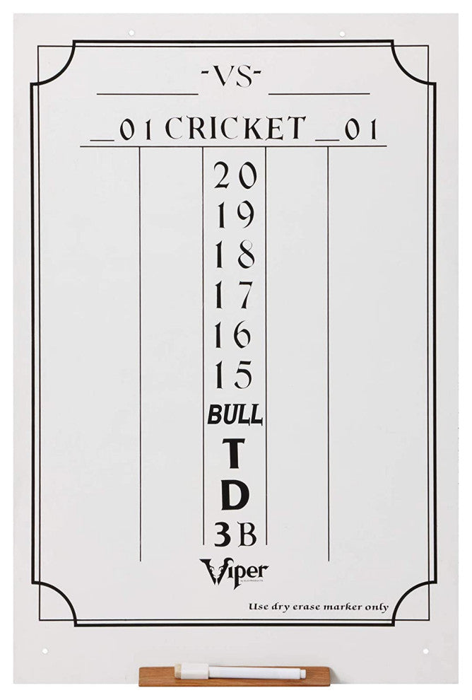 Vault Dartboard Cabinet With Shot King Sisal Dartboard and Dry Erase Scoreboard