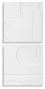 Uttermost 04373 Contours 24" x 24" Wall Abstract Decorative - White