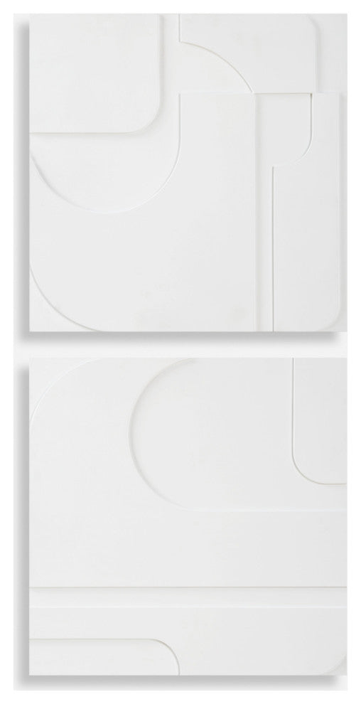 Uttermost 04373 Contours 24" x 24" Wall Abstract Decorative - White