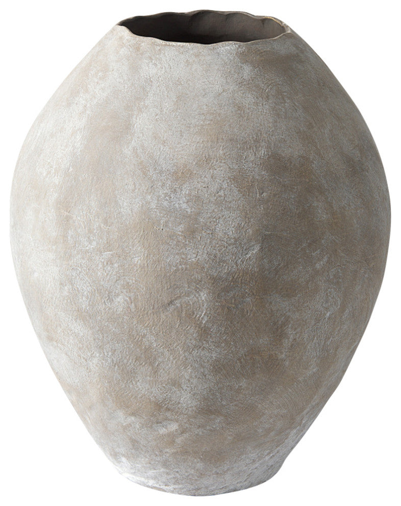 Gobi 20Lx23H Small Tan Ceramic Oval Vase