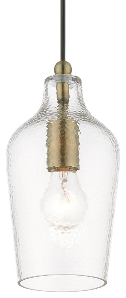 Avery 1 Light Antique Brass Mini Pendant