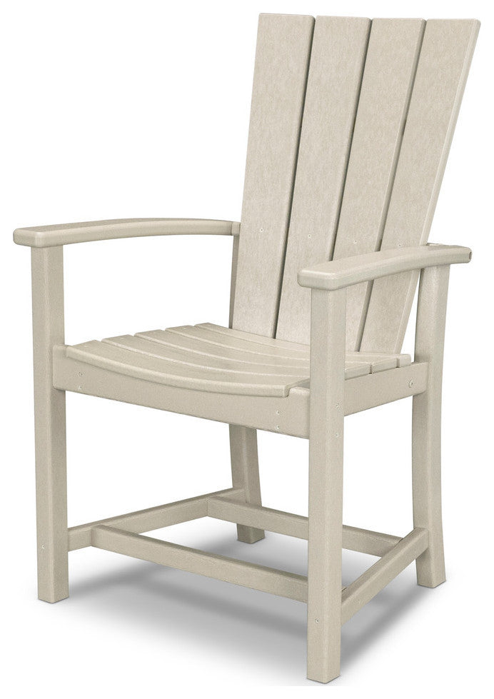 Polywood Quattro Adirondack Dining Chair, Sand