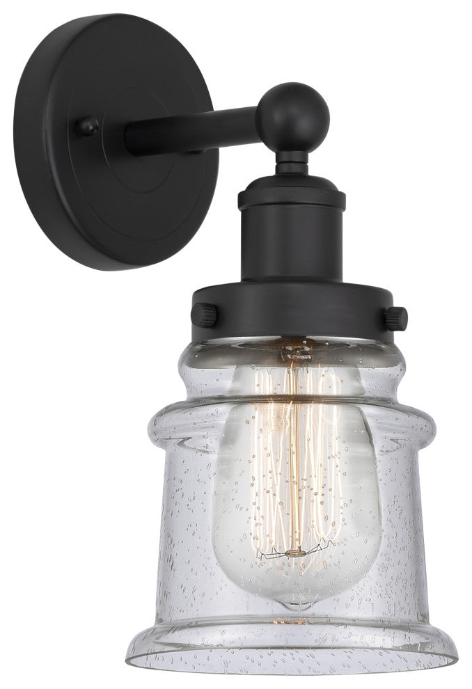 Innovations 616-1W-BK-G184S Canton 1 Light Sconce, Matte Black