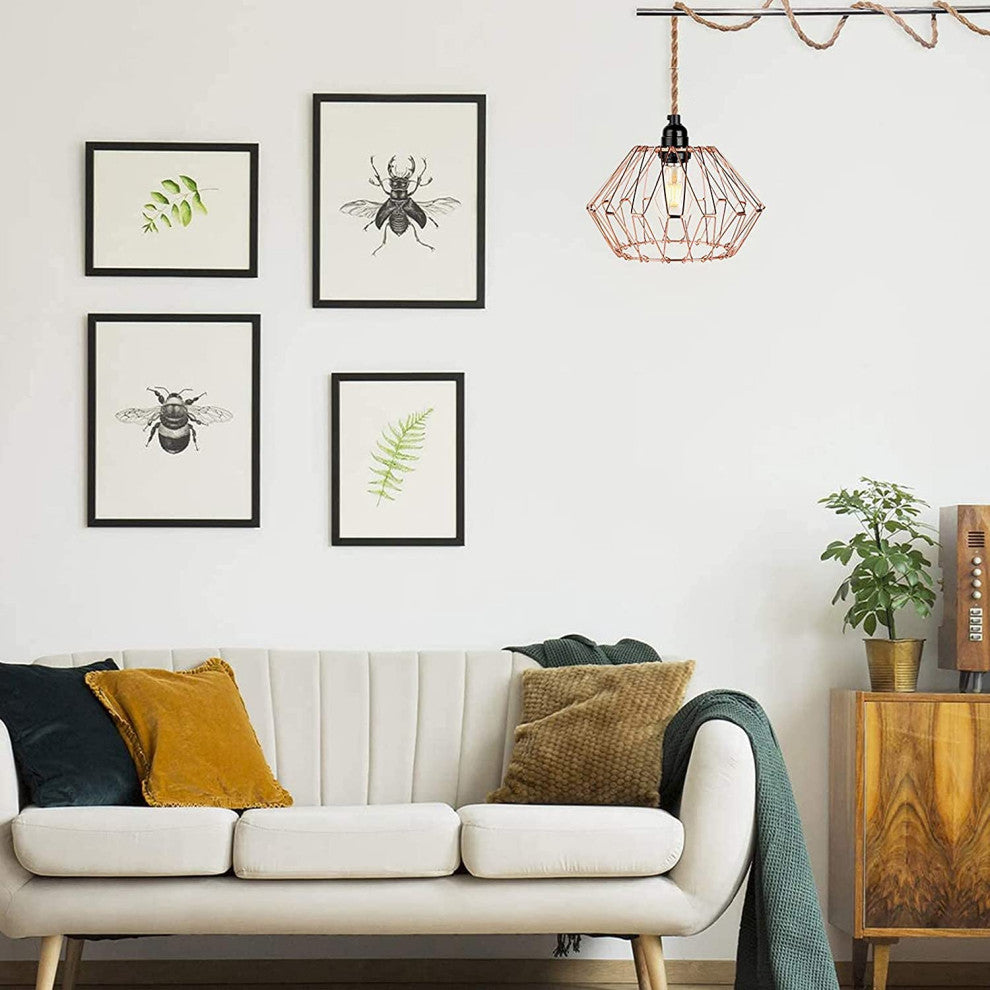 Industrial Rose Lamp Plug In  Light Hanging Kit