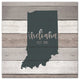 Indiana Established 16x16 Canvas Wall Art