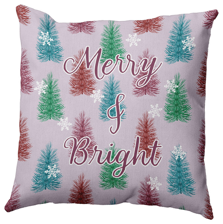 Merry and Bright Accent Pillow, Light Purple, 20"x20"
