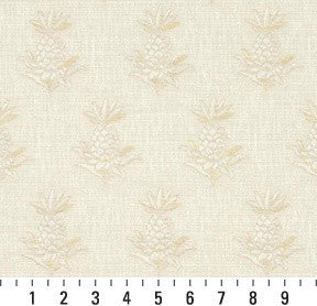Beige And Off White Textured Pineapples Upholstery Fabric By The Yard