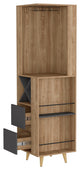 Corner Bar Cabinet Caguas, Living Room, Pine / Matt Gray